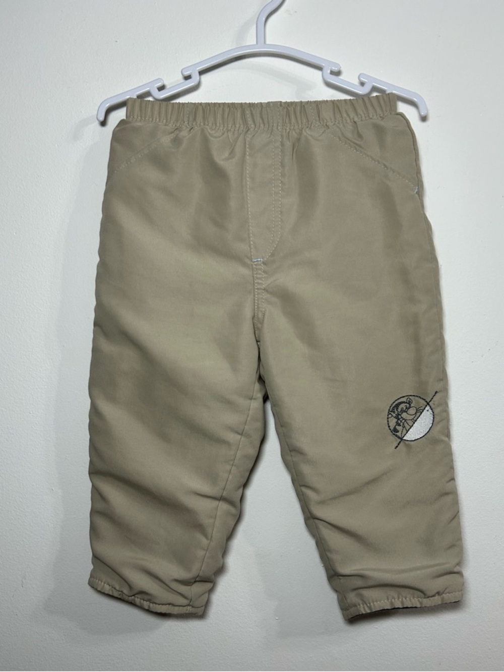 Disney Khaki Winter Pull-On Baby Pants with Tiger Embroider detail